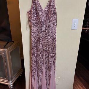 Pink sequin dress